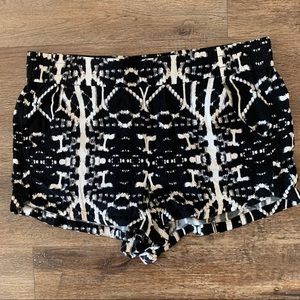 Express Black & White Shorts
